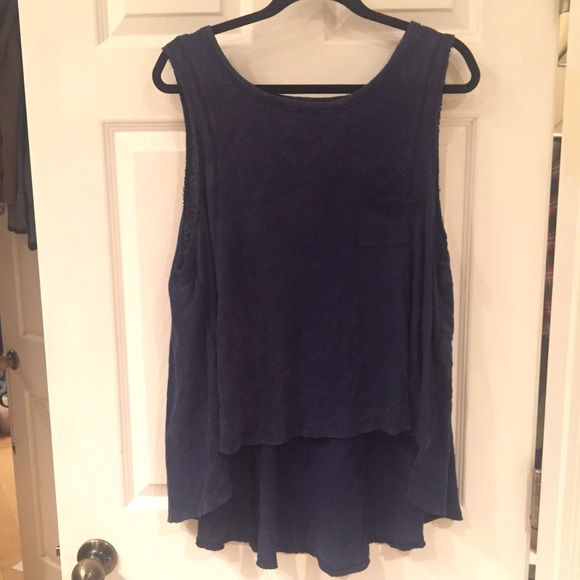 Free People We The Free Blue Circle Pocket Tank S - Picture 2 of 3