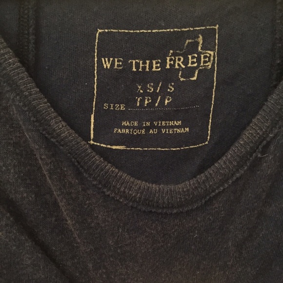 Free People We The Free Blue Circle Pocket Tank S - Picture 3 of 3