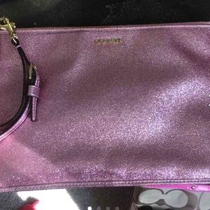 Pink Sparkly Coach Wristlet