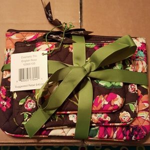 NWT Vera Bradley cosmetic trio in English Rose