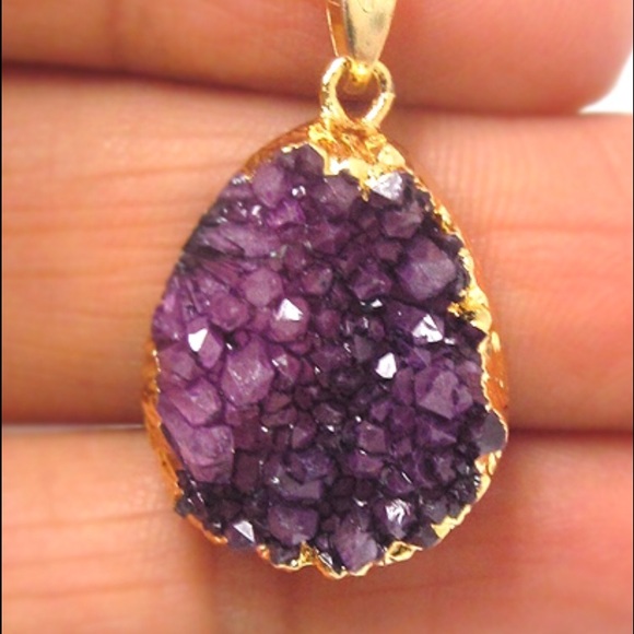 •Druzy pendant necklaces• - Picture 3 of 4