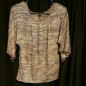 3/4 sleeve purple blouse