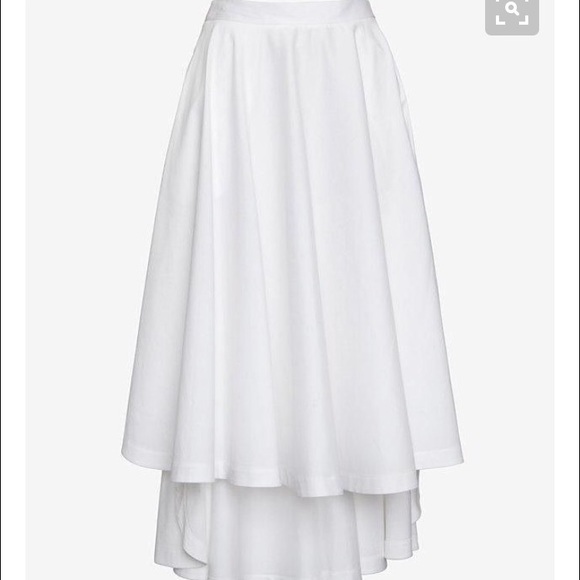 Robert Rodriguez white high low skirt