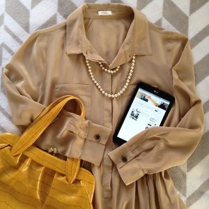 J Crew Blythe Silk Shirtdress