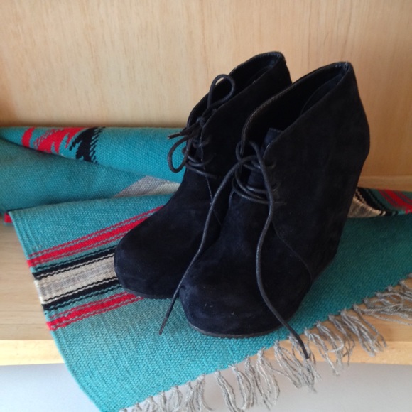 ALDO Black wedge platform shoes 38