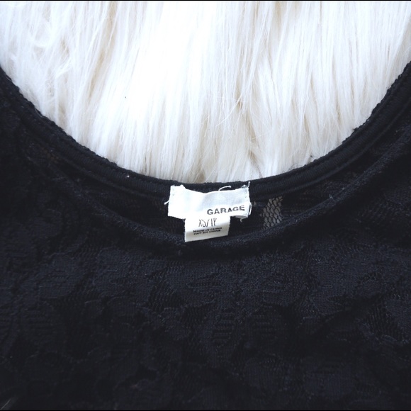 SOLD Garage mini bodycon black lace dress XS $45 - Picture 4 of 4