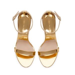 ZARA Gold Thin Strap Sandals