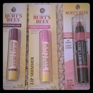 NEW Lip shimmer SET Burts Bees
