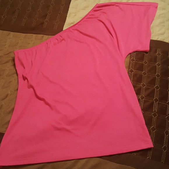 Pink One Shoulder Top