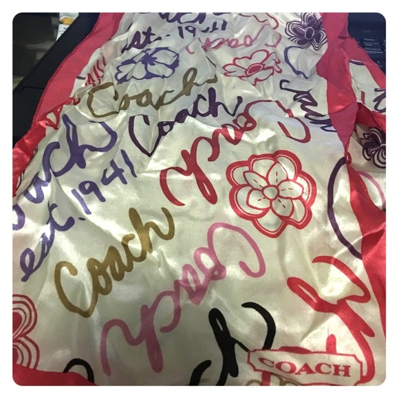 Authentic coach silk scarf