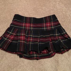 Abercrombie and Fitch Red & green plaid miniskirt