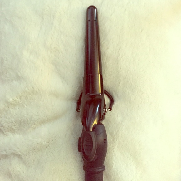 tapered curling wand with clamp