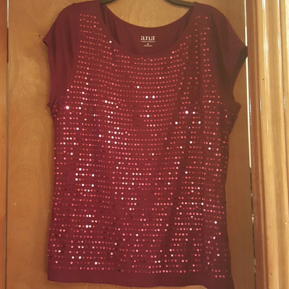 Burgundy Sequins Top