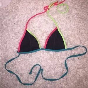 Multi colored bathing suit top