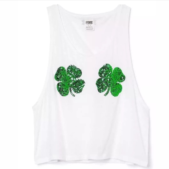 PINK Victoria's Secret Tops - NWT Victoria's Secret Shamrock Top St. Paddy's Day