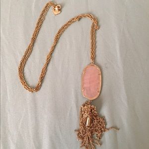 Kendra Scott "Rayne" necklace light pink