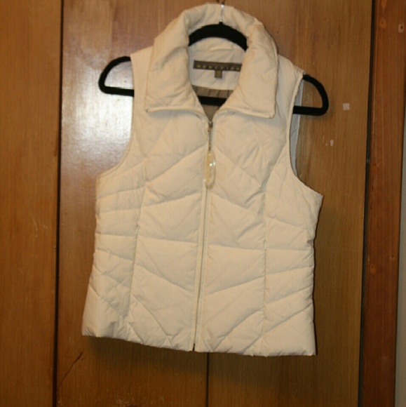 White puffy vest