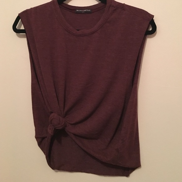 Brandy Melville burgundy muscle tee