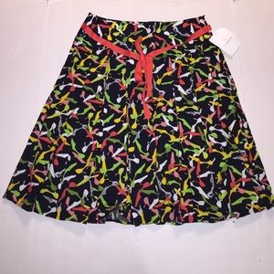 Liz Claiborne Multi Color Shoes Cotton Skirt 10
