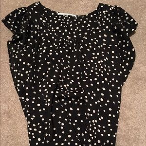 Collective Concepts black & white polkadot blouse