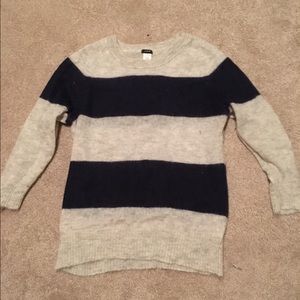 J.Crew blue and gray cashmere sweater