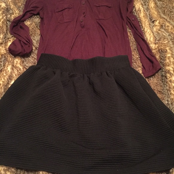 Black skater skirt