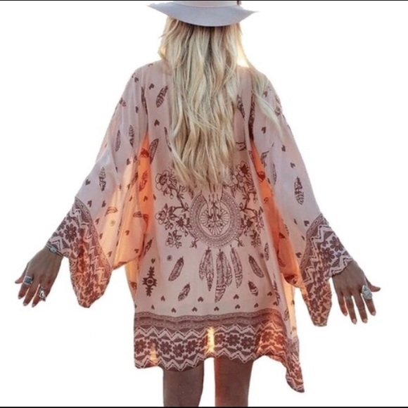 Ready to ship- Pink kimono cardigan
