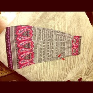 Strapless maxi dress