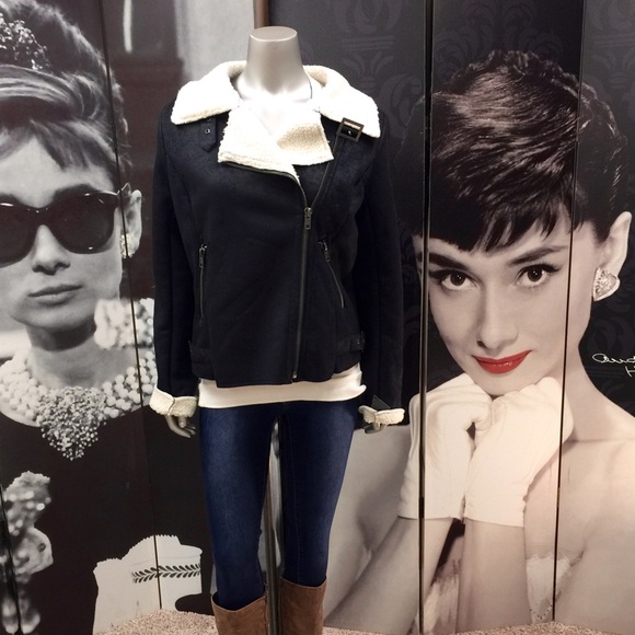 NWT!! Faux Suede Asymmetric Coat - Picture 2 of 4