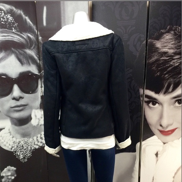 NWT!! Faux Suede Asymmetric Coat - Picture 3 of 4