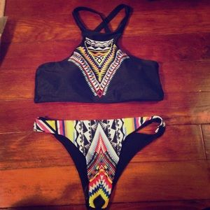 Multicolored, Aztec print bikini