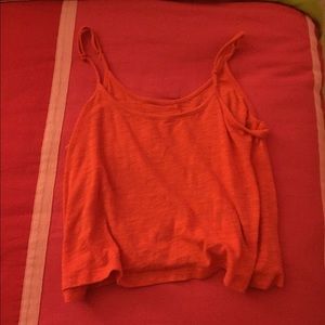 Peach color little girls tank top