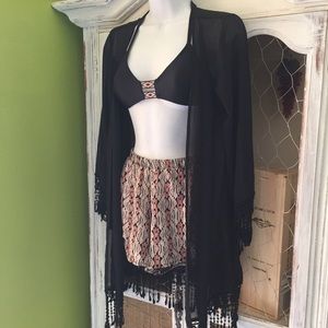 Black Kimono-cardigan
