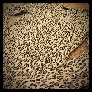 EXPRESS LONG SLEEVE SHIRT LEOPARD PRINT-NWOT