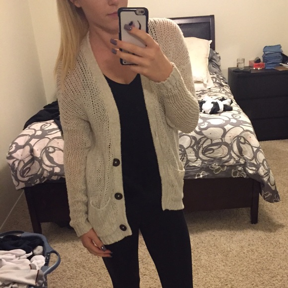 Cream knit cardigan