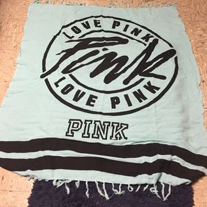 pink beach blanket
