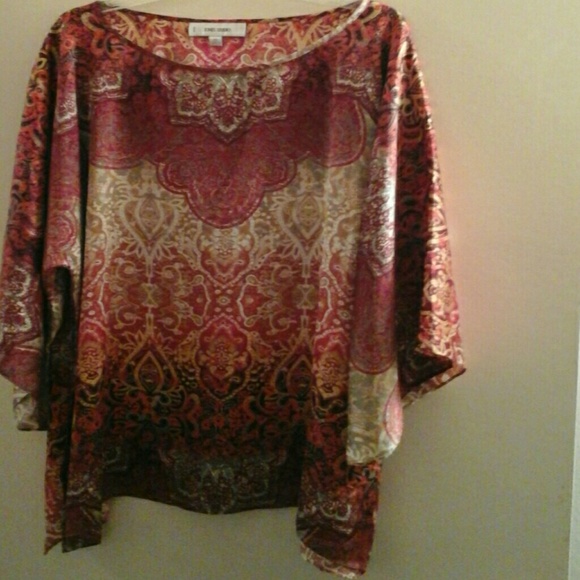 Jones Studio Beautiful   Paisley  Print Blouse