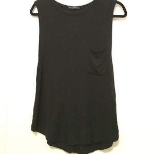 Brandy Melville black muscle tee with pocket