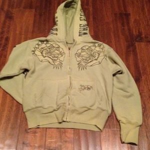 Great China Wall Light Green Hoodie. Size XS
