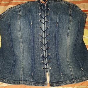 Denim bustier (previously loved)