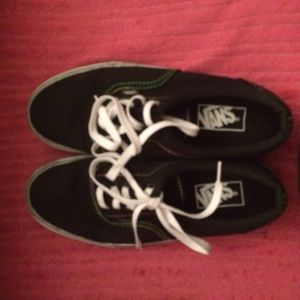 Black/Rainbow vans