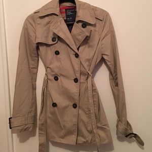 American eagle tan trench coat