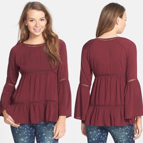 Boutique Tops - Haute Society Peasant Blouse