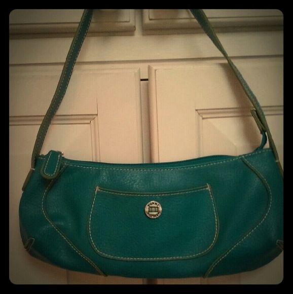 Turquoise small handbag