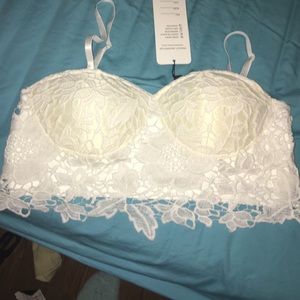 White lace bralette