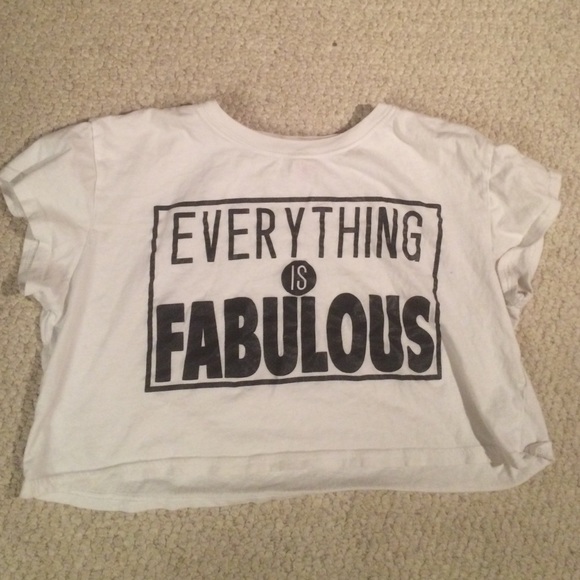 Crop top tee. "Everything is Fabulous"