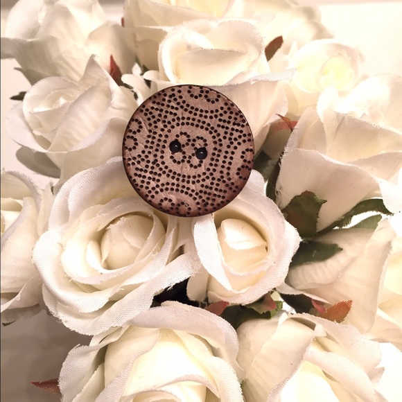 Bohemian Brown Button Ring