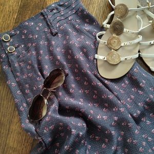 Free People Feminine Print Skort Shorts