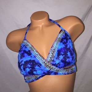 VS PINK Tie Dye Tribal Embroidered Bikini Swim Top