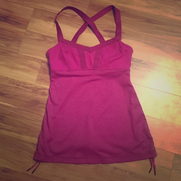 lululemon athletica Tops - Lululemon Pink Crossback Yoga Top Workout Camisole